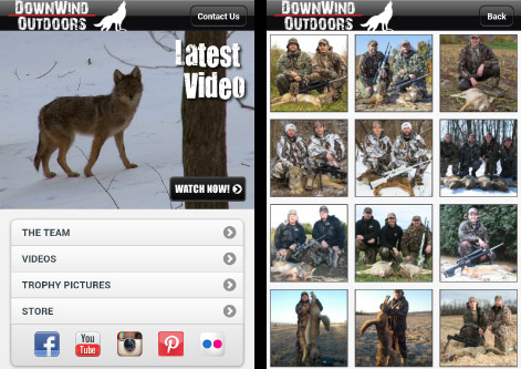 DownWind Outdoors Mobile Site